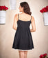 Embroidered Black Dress